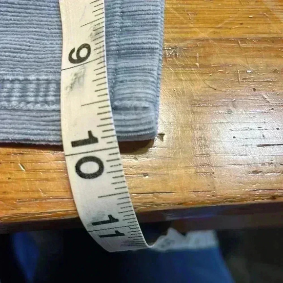 J. Jill Womens Pants Pale Gray/Blue 8 Corduroy Flare Button/Zip Belt Loops Soft - Picture 10 of 12